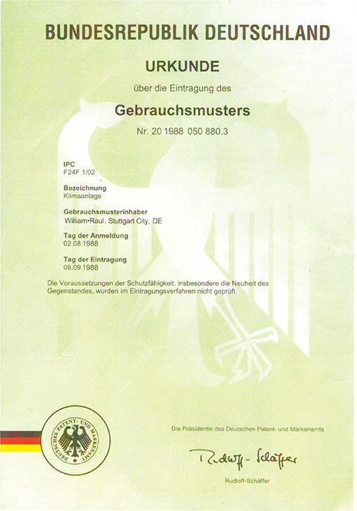 艾尔斯派德国专利证书
